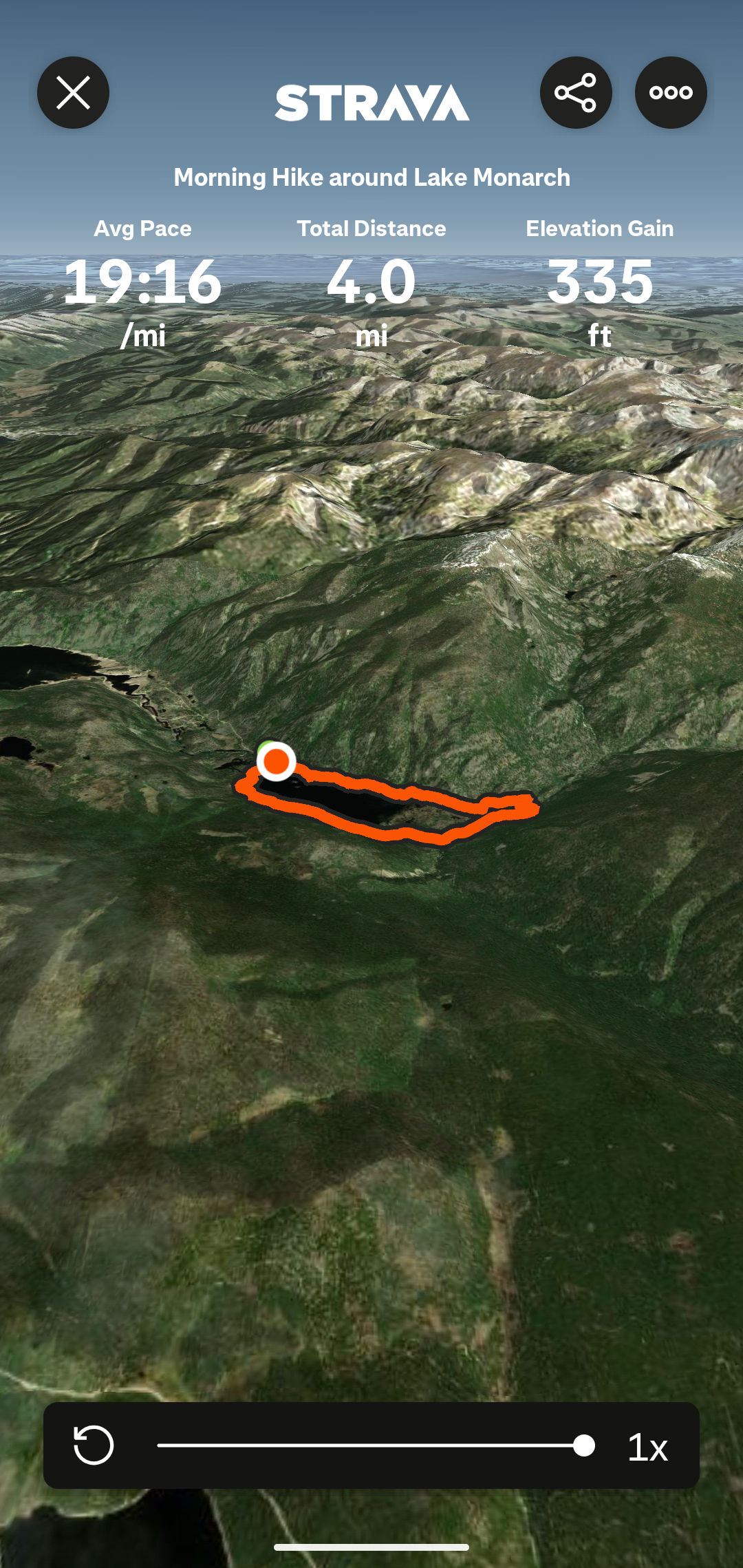 Strava 3D loop